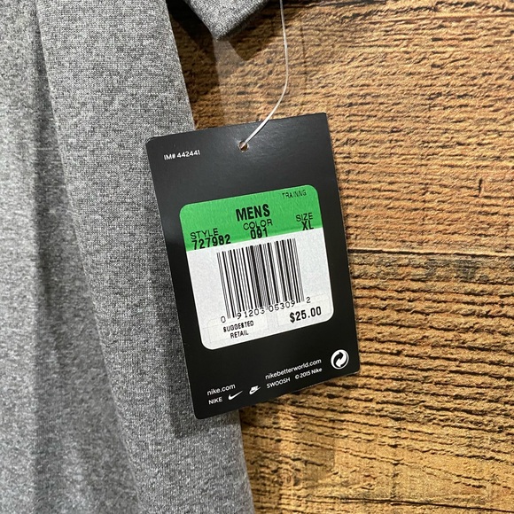 New With Tags Nike Practice Training Basketball Tee Gray Size XL & XXL - Picture 4 of 5